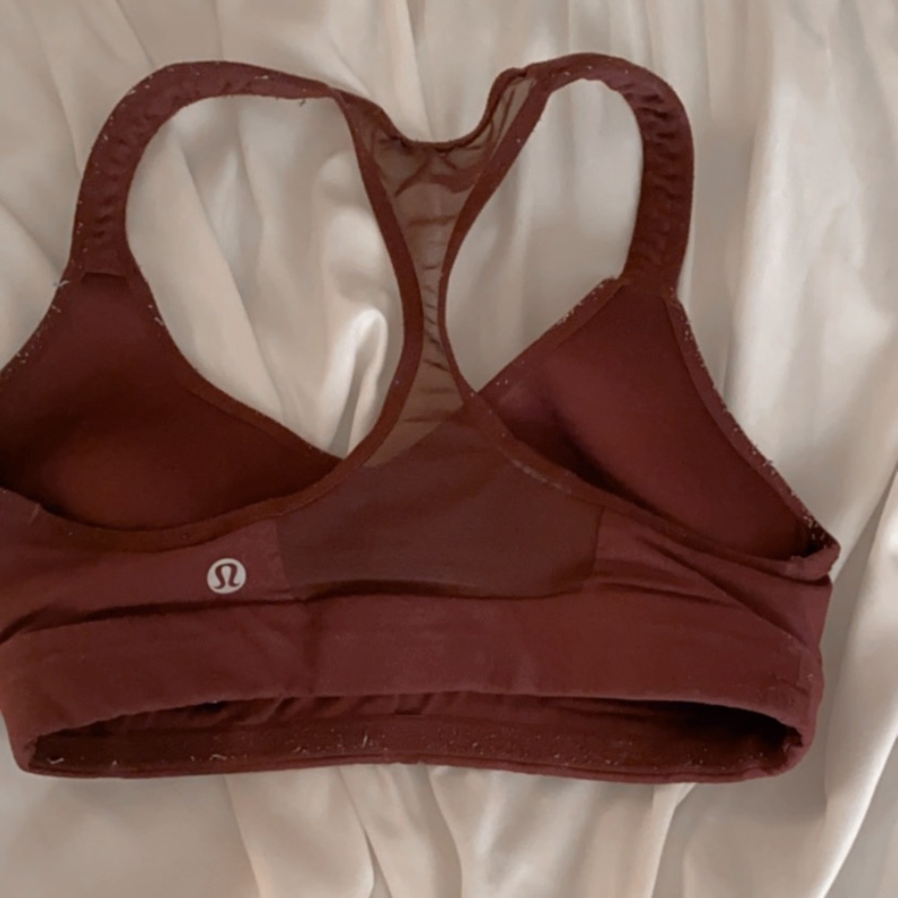 Burgundy lululemon bra